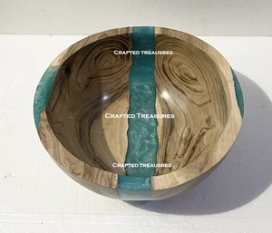 Tendance Design Table Bol Décoratif En Bois De Qualité Supérieure Forme Ronde pour Vente Chaude Bols En Résine Bol De Service À La Main - Product Image 2