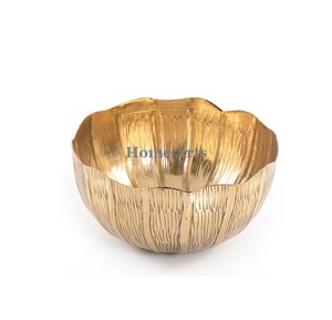 Tazón de chocolate de color dorado de aluminio con forma redonda de calidad superior Dátiles Tazón de postre a precio barato - Product Image 2