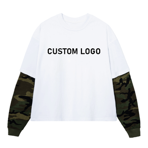เสื้อยืดโอเวอร์ไซส์ผู้ชายรุ่นยอดนิยม ผ้าคอตตอนหนา 240 กรัม แบบสองชั้น แขนยาว สำหรับผู้ชาย แฟชั่นสตรีทแวร์ - Product Image 1