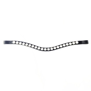Bandeau à sourcils équestre pour l'équitation Cristaux de diamant Bling Cuir Style occidental OEM accepté - Product Image 4