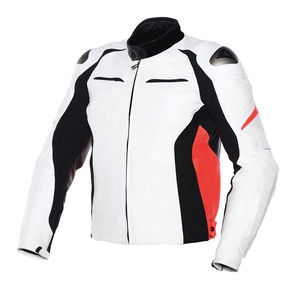 Blouson en cuir élégant pour moto pour homme, couleur personnalisée, coupe ajustée, imperméable, respirant, coupe-vent pour l'hiver - Product Image 5