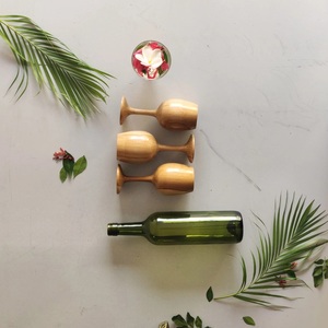 Handcrafted Wooden Wine Goblet Drinking Cup | Natural Wood Wine <b>Glass</b> with Smooth Finish for Rustic Dining, Barware, and Gifting - Product Image 5