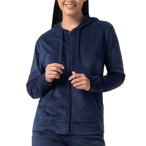 Best Quality Women's Pullover Tracksuit Set Comfortable Stylish Solid Winter Sweat Suit Hooded Rhinestone <b>Detail</b> Made Pakistan - Product Image 3