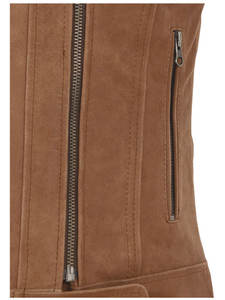 2025 arrivée femmes conception couleur bloc Blazer manteau en cuir véritable veste personnalisée de haute qualité hommes veste en cuir en gros - Product Image 5