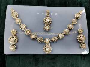 <b>Indian</b> Crystal Shadow Necklace Set for Women Multicolor Necklace set Manufactures Wholesale <b>Jewellery</b>, - Product Image 3