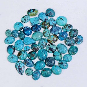 Cabochon en vrac de turquoise naturelle du Tibet pierre précieuse en gros Turquoise du Tibet pierre précieuse en vrac pour bijoux bijoux en pierre pierres précieuses - Product Image 1