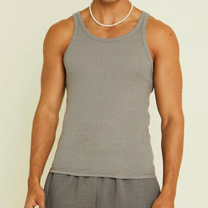2025 Best Seller Oem logo personalizado sólido liso culturismo Fitness hombres camiseta sin mangas hombres sin mangas algodón gimnasio Stringer chaleco - Product Image 2