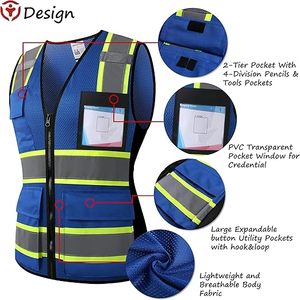 Chaleco de Trabajo de Alta Visibilidad para Hombre, Chaleco de Seguridad Reflectante de Alta Calidad - Product Image 4