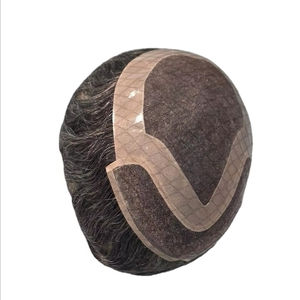 Perruque Taz Hair BD en cheveux humains, ondulée, prothèse, 100% cheveux chinois Remy, toupet à dentelle frontale avec base mono - Product Image 1