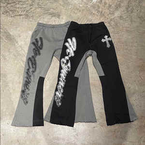 Pantalones Deportivos Personalizados con Estampado DTG, Estilo Vintage Desgastado, Estilo Urbano, Impermeables, Resistentes al Viento, con Cordón Ajustable, Cintura Media y Corte Acampanado - Product Image 1