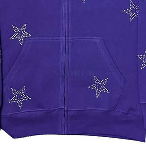 Diseño de alta calidad Hombres Rhinestones Hoodies Low Moq Hombres Rhinestones Hoodies Hombres transpirables Rhinestones Hoodies - Product Image 4