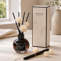 Diffuseurs à bâtonnets de marque privée, désodorisants, huiles essentielles liquides ou solides, lavande, avec bouchon en bois, pour maison, hôtel, verre, diffuseur sans flamme, parfum d'ambiance pour voiture