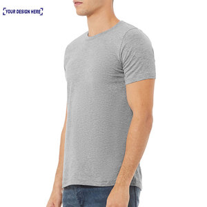 T-shirt de sport décontracté confortable gris, style actif, respirant, 100% coton - Product Image 5