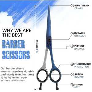 Tijeras de Peluquería Profesionales ZEE LAIN IND, Hechas a Medida, de Acero Inoxidable Japonés J2, Hoja Recta Colorida, Punta Afilada, para Cortar el Cabello - Product Image 2