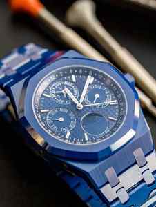 Reloj automático de acero inoxidable azul de lujo para hombre, calendario, cronógrafo de fase lunar, reloj de pulsera de moda de negocios multifunción - Product Image 5