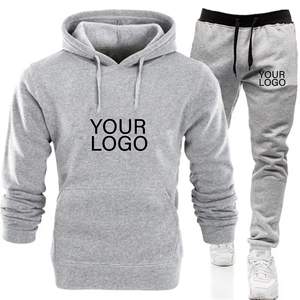 Ensemble de survêtement athlétique décontracté 2 pièces pour hommes Veste de course complète avec pantalon de survêtement à manches longues Sweat à capuche respirant pour les sports de plein air - Product Image 4