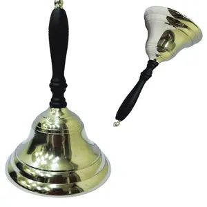 Nautische Hand glocke Aluminium Holzgriff für Schul kirche Leistung oder Home Decoration Bell