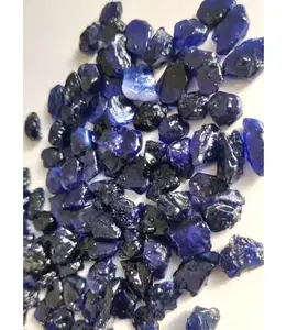 Pure Gemstone Heated Blue Sapphire Raw Gems Unshapes Rough Stones For Party Wear Jewelry For Men Women