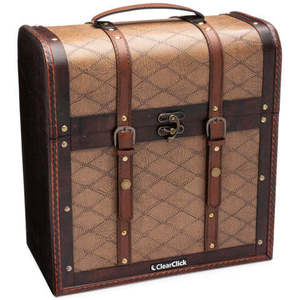 Wooden Handmade <b>Record</b> Storage Carrying <b>Case</b> Classic Vintage Retro Style - Product Image 1