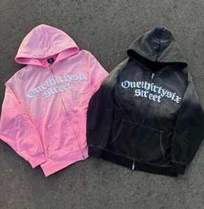 Sudadera con Capucha Personalizada de Alta Calidad para Hombre, 100% Algodón, Felpa Francesa, Transpirable, con Cierre, Estilo Vintage, Lavado Ácido, Decolorado al Sol, Desgastado, Ropa Urbana - Product Image 2