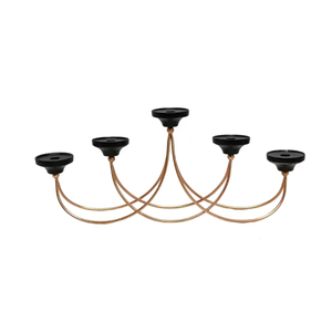 Style européen métal cristal verre cinq têtes bougeoir artisanat 5 bras vente chaude maison décoration de noël - Product Image 3