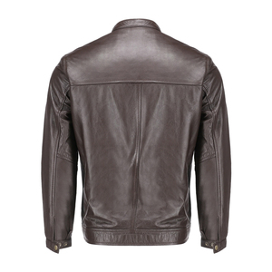 Men's High Quality Custom Design New Fashion Cowhide <b>Genuine</b> <b>Leather</b> <b>Jacket</b> - Product Image 2
