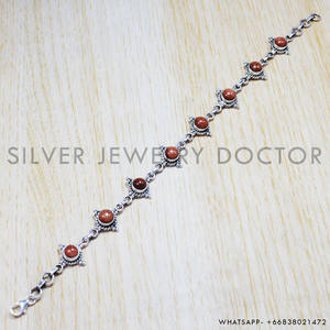 Bracelet original en argent sterling 925 avec pierre précieuse Aventurine Vente en gros de bijoux fins faits à la main - Product Image 3