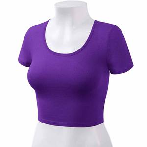 เสื้อครอปของผู้หญิงเสื้อครอปสตรีแฟชั่นใหม่ล่าสุดมีโลโก้/สีที่ได้รับความนิยมสูงสุดน้ำหนักเบา - Product Image 3