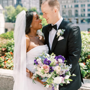 Ramo de boda de seda Color púrpura novia preservada con flores ramo para el hogar flor decorativa dama de honor ramos de novia - Product Image 1