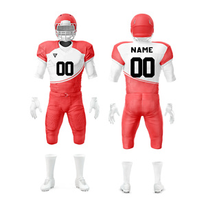 Uniformes personnalisables de football américain à séchage rapide de grande taille maillot de sport ensemble pantalon court avec logo personnalisé design respirant - Product Image 4