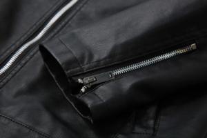 แจ็กเก็ตหนังสำหรับผู้ชายแจ็คเก็ตนักขี่จักรยานแฟชั่นฤดูหนาว2024ลำลองสำหรับ2024ฤดูหนาว - Product Image 5