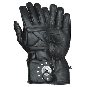 HMB-2011E HIGH QUALITY LEATHER MOTORCYCLE GLOVES THINSULATED for RIDER WITH FULL <b>FINGER</b> and PROTECTOR - Product Image 5