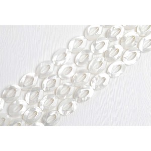 Cadena de Cuentas Sueltas de Concha con Facetas Ovaladas - Product Image 4