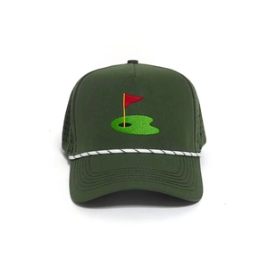 OEM Service B2B Supplier Golf Hats Personalized Embroidery Logo 5 Panel Structured Twisted Rope <b>Caps</b> Vietnam Bulk Provide - Product Image 1