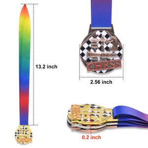 OEM ODM-medallas deportivas de metal para niños, alta calidad, bajo precio, fabricación personalizada, ajedrez - Product Image 3