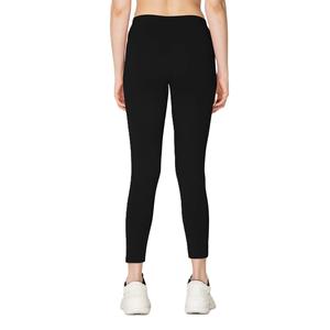 Leggings de yoga taille haute pour femmes, pantalon de levage des hanches, compression sans couture, entraînement de gym, pantalon 100% polyester avec poches, logo imprimé - Product Image 3