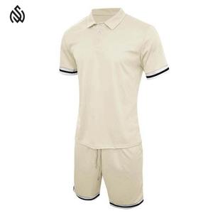 ชุดกีฬาวิ่งจ๊อกกิ้งชุดกางเกงขาสั้นทรงปกติคุณภาพระดับพรีเมียมชุดออกกำลังกายชุดเสื้อโปโลผู้ชายใส่สบายชุดแฝด - Product Image 4