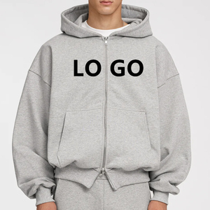 Sweat à capuche unisexe surdimensionné en molleton de coton respirant avec impression numérique et strass, style streetwear chaud et épais, idéal pour l'hiver (OEM) - Product Image 1