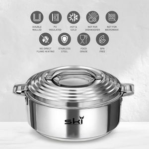 Casserole ronde en acier inoxydable avec poignée et couvercle pour pains au curry Biryani d'une capacité de 40,000ml, vente en gros - Product Image 2