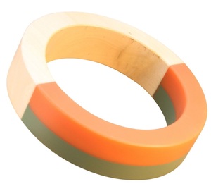 Glossy Resin Bangle Dual Joint Effect Waterproof Custom Colors Cute Style Handmade Jewelry for Parties Holidays Business Gifts - Product Image 4