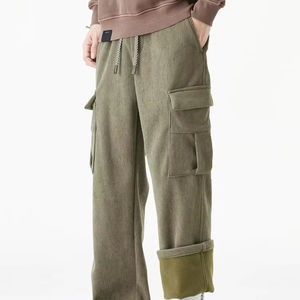 Men Multi-Pockets <b>Fleece</b> <b>Liner</b> Knit Cargo Pants men's pants men's trousers - Product Image 5