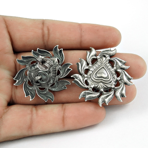 Pendientes de tuerca lisos de Plata de Ley 925 de lujo con diseño minimalista, joyería fina de moda chapada en rodio negro para ella, venta al por mayor - Product Image 1