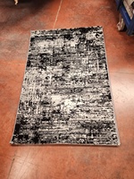 Tapis Adiva turc en polyester shaggy, tissé jacquard, fabriqué à la machine, à poils longs, rembourré, réversible, lavable, antidérapant, moyen