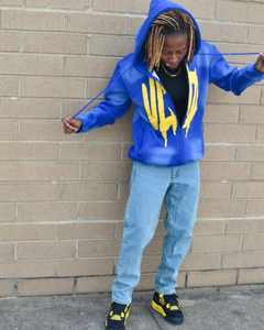 Streetwear personnalisé 100% coton broderie logo lavage à l'acide en détresse pantalon de survêtement et sweat à capuche ensemble - Product Image 5