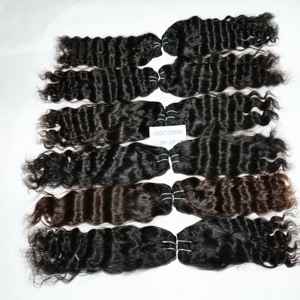 Pas cher brut non transformé Traitement chimique Aucun cheveux humains vente en gros vierge naturel fournisseur trame ondulée Bundle Extensions de cheveux humains - Product Image 5
