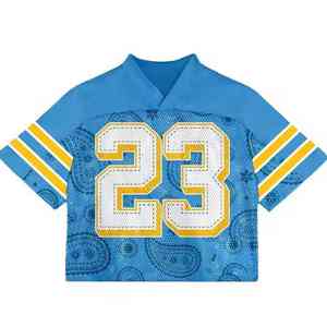 เสื้อฟุตบอลพิมพ์ลายวินเทจคลาสสิคเรโทร คอวี คุณภาพสูง ผ้าตาข่ายระบายอากาศ แขนครึ่งตัว แบบยูนิเซ็กซ์ - Product Image 3