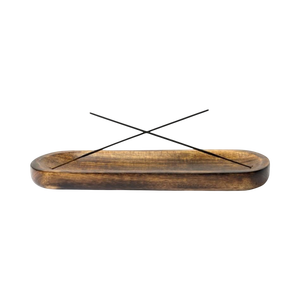 Royal Look Wooden <b>Incense</b> <b>Holder</b> with Ash Catcher Natural Color Round Shape Ramadan EID Home Fragrance <b>Incense</b> Stick <b>Holder</b> - Product Image 1