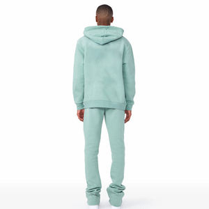 ชุดสูทกันเหงื่อแบบซ้อนกันของผู้ชายชุดวอร์มผ้าฝ้าย100% มีฮู้ดแขนยาวและกางเกงขายาวระบายอากาศได้ดีสไตล์ไม่เหมือนใคร - Product Image 2