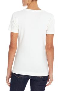 Camisetas personalizadas con cuello en V para mujer, camisetas de manga corta de poliéster transpirable, tela de pana ecológica, diseño de patrón 3D - Product Image 3