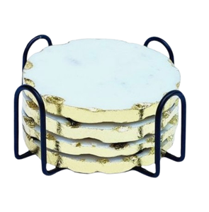 Antique Design <b>Round</b> Shape Marble Coaster Good Quality Customized Logo Available Coaster at lowest Price - Product Image 2